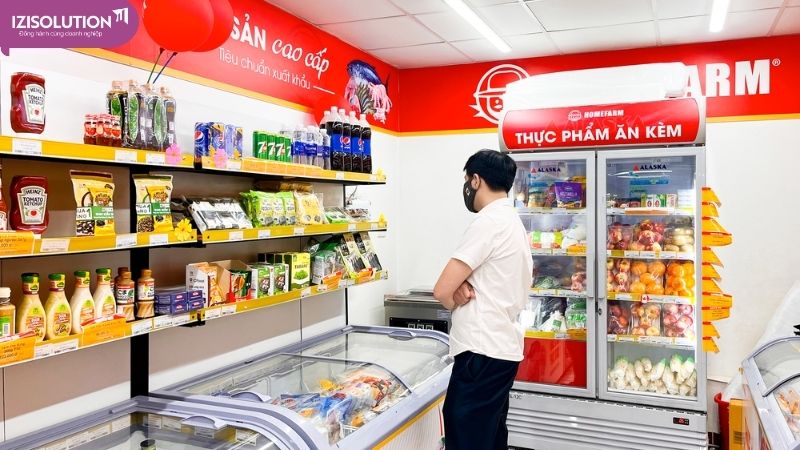 Cửa hàng Homefarm sử dụng phần mềm quản lý chuỗi bán lẻ iziPOS